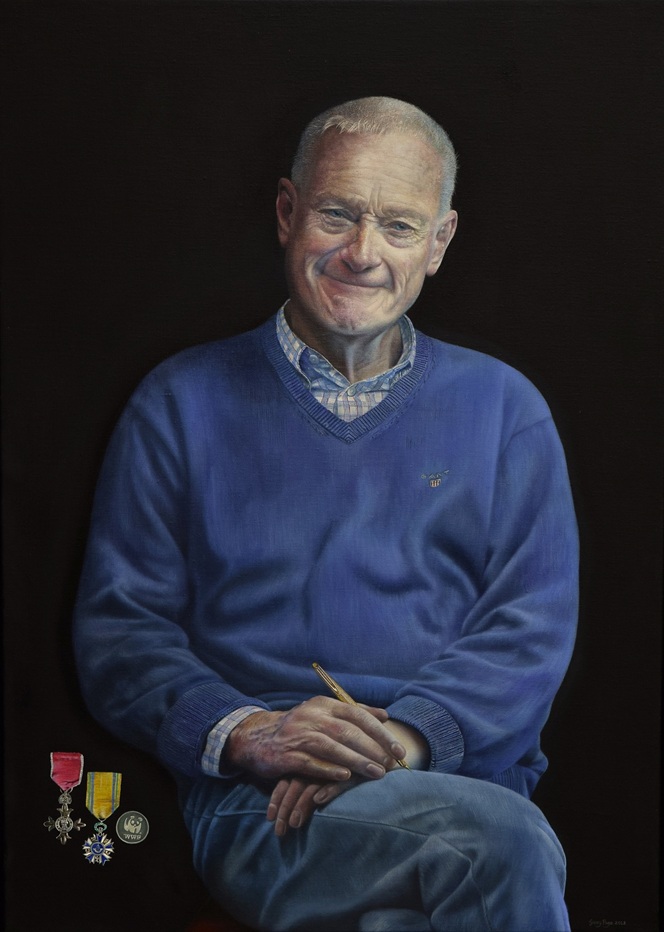 Sir Brian, 2018 – Oil on Panel, 85 x 60 cm – Ginny Page